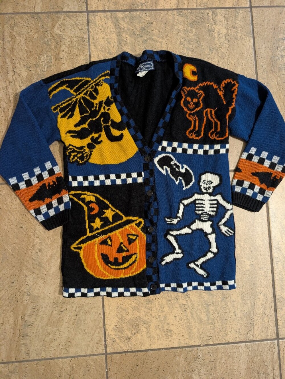 Vintage Y2K Halloween Sweater Cardigan JJ Browne (M)